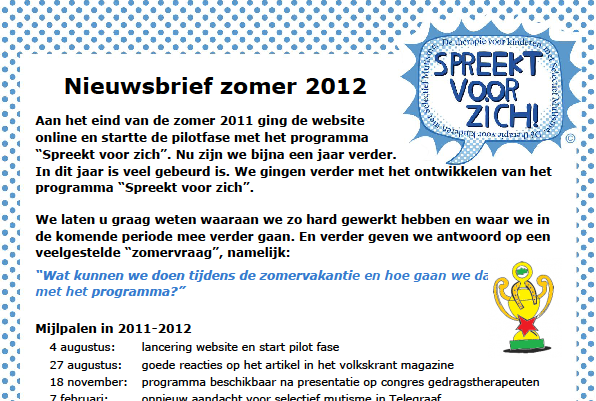 Lees de nieuwsbrief zomer 2012